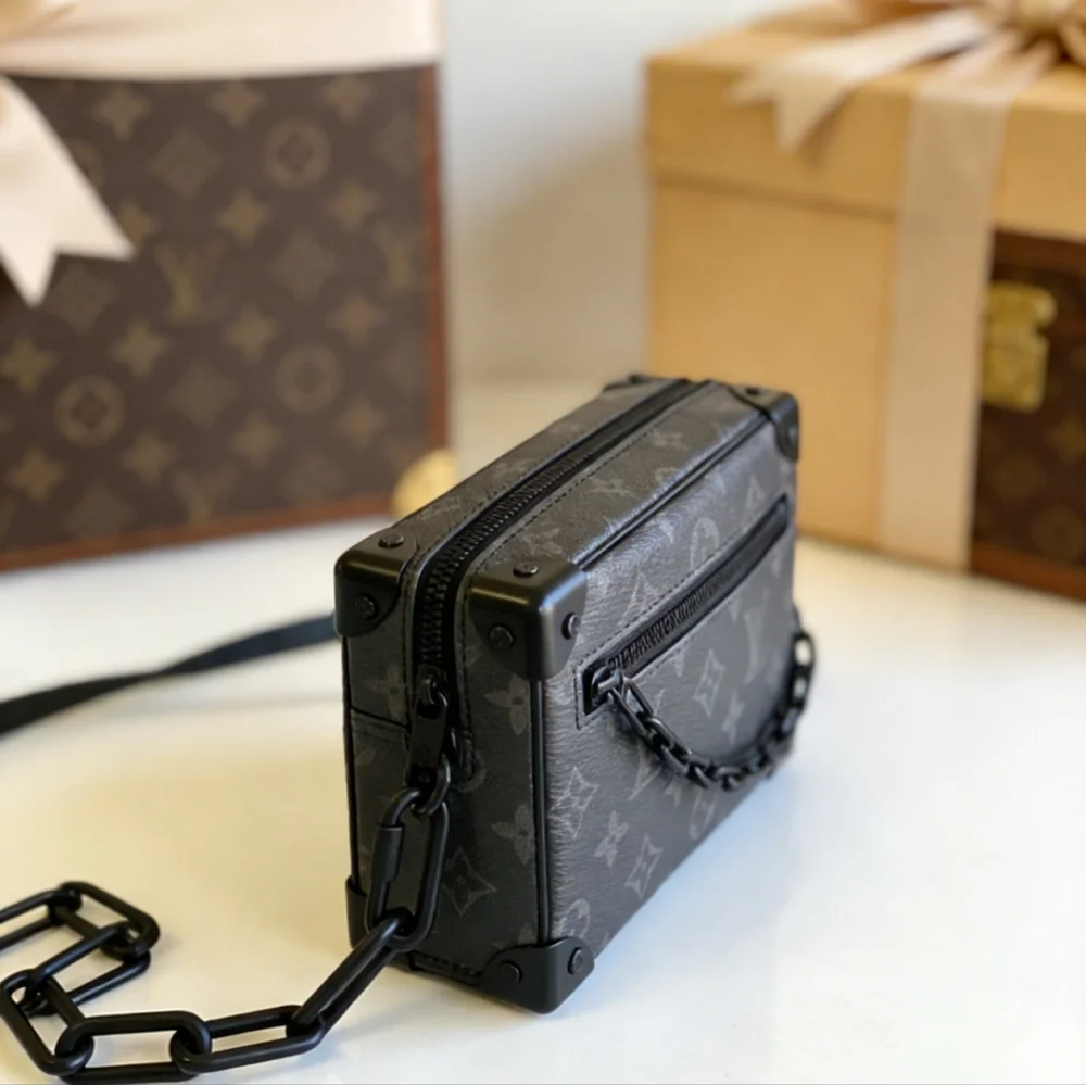 <AUTHENTIC>Louis Vuitton Mini Soft Trunk Monogram Eclipse Canvas Crossbody Bag - Picture 6 of 6
